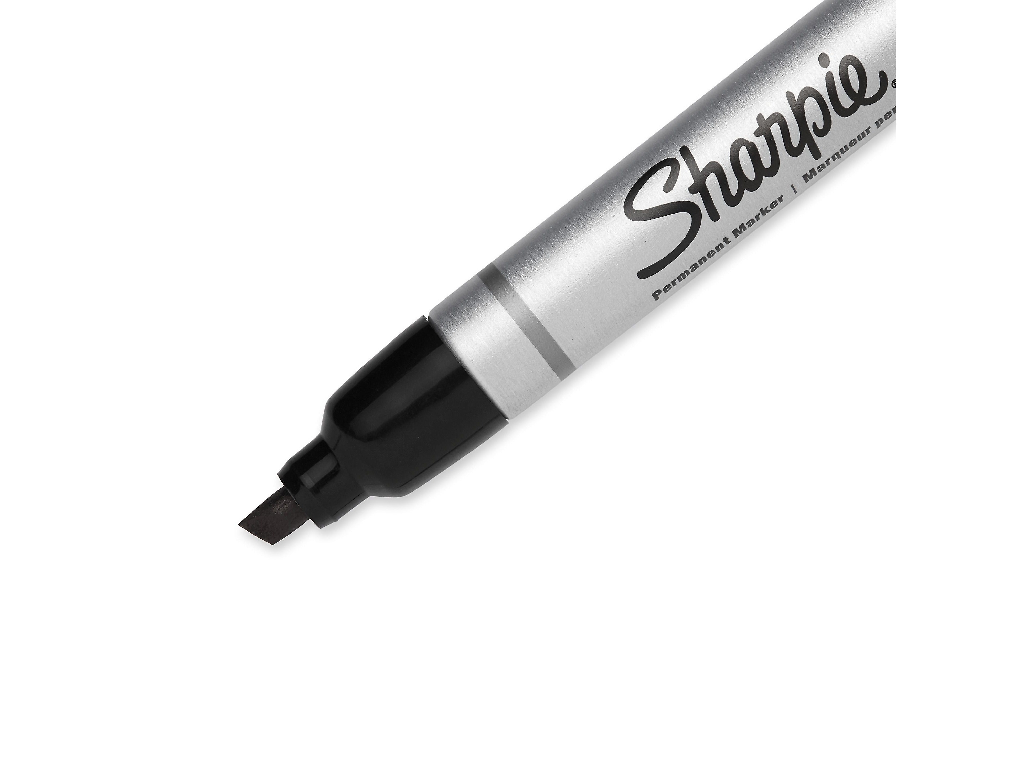 Sharpie PRO Permanent Markers, Chisel Tip, Black, 12/Pack