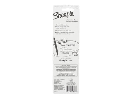 Sharpie Retractable Permanent Markers, Fine Tip, Black, 2/Pack