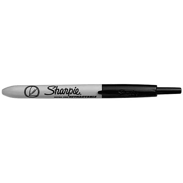 Sharpie Retractable Permanent Markers, Ultra Fine Tip, Black, 12/Pack