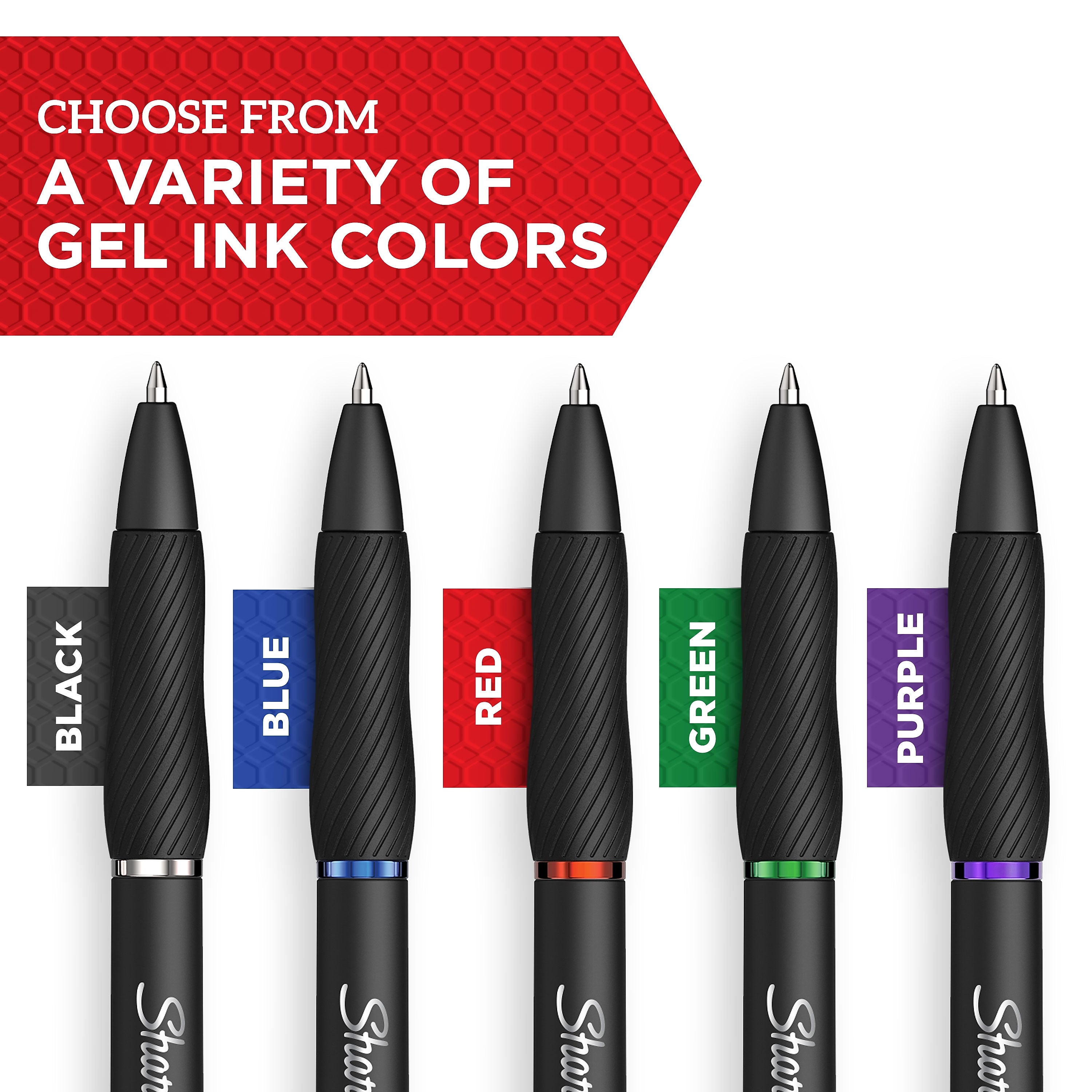 Sharpie S-Gel Retractable Gel Pen, Bold Point, Black Ink, 4/Pack