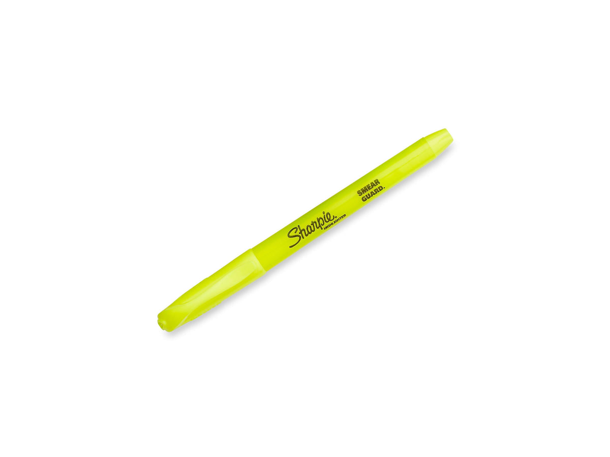 Sharpie Stick Highlighters, Chisel Tip, Yellow, Dozen