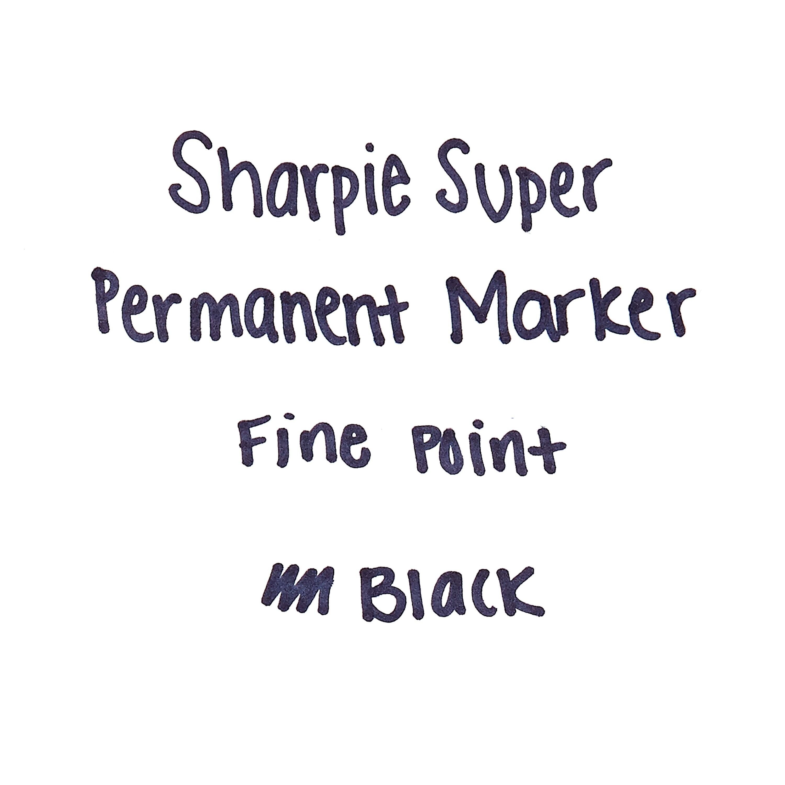 Sharpie Super Permanent Marker, Fine Tip, Black, Dozen