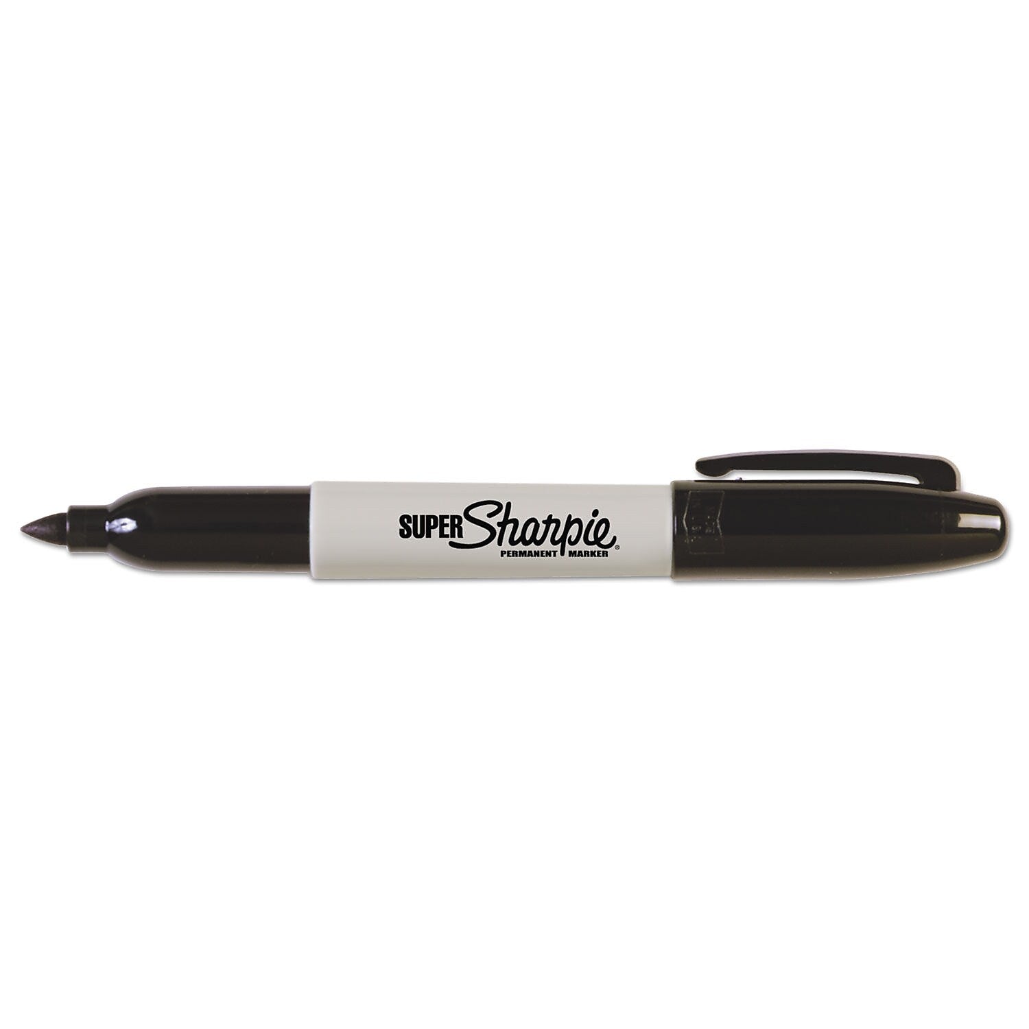 Sharpie Super Permanent Marker, Fine Tip, Black, Dozen