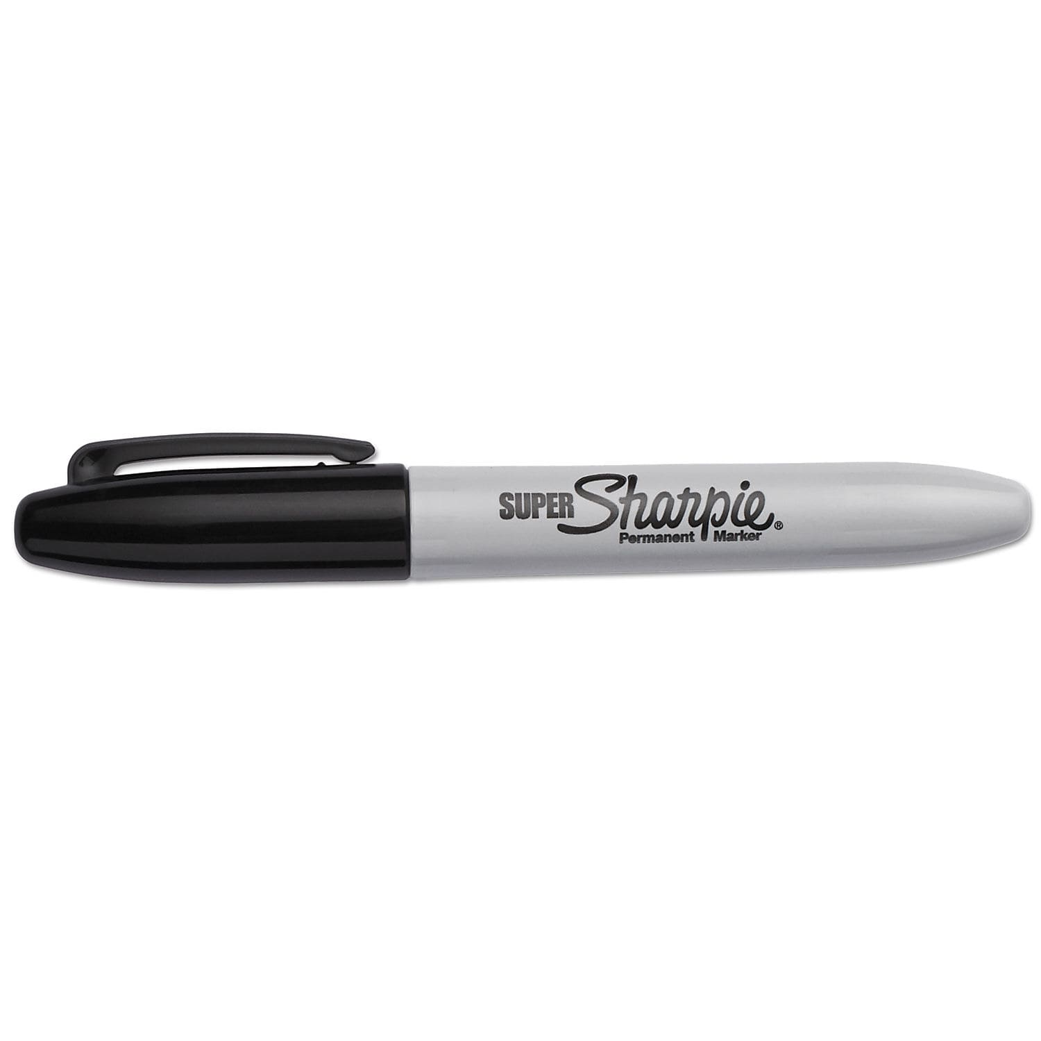 Sharpie Super Permanent Marker, Fine Tip, Black, Dozen