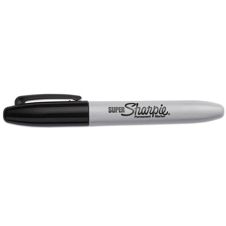 Sharpie Super Permanent Marker, Fine Tip, Black, Dozen