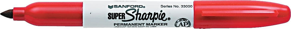 Sharpie Super Permanent Marker, Fine Tip, Red