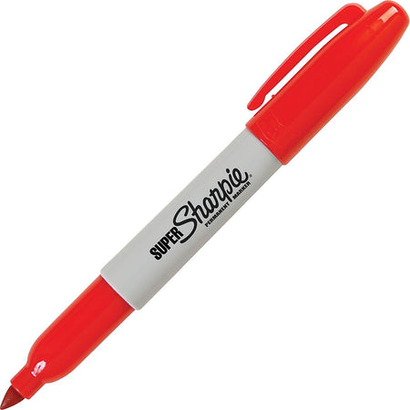 Sharpie Super Permanent Marker, Fine Tip, Red