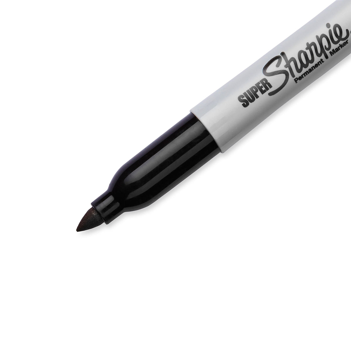 Sharpie Super Permanent Markers, Fine Tip, Black, 6/Pack