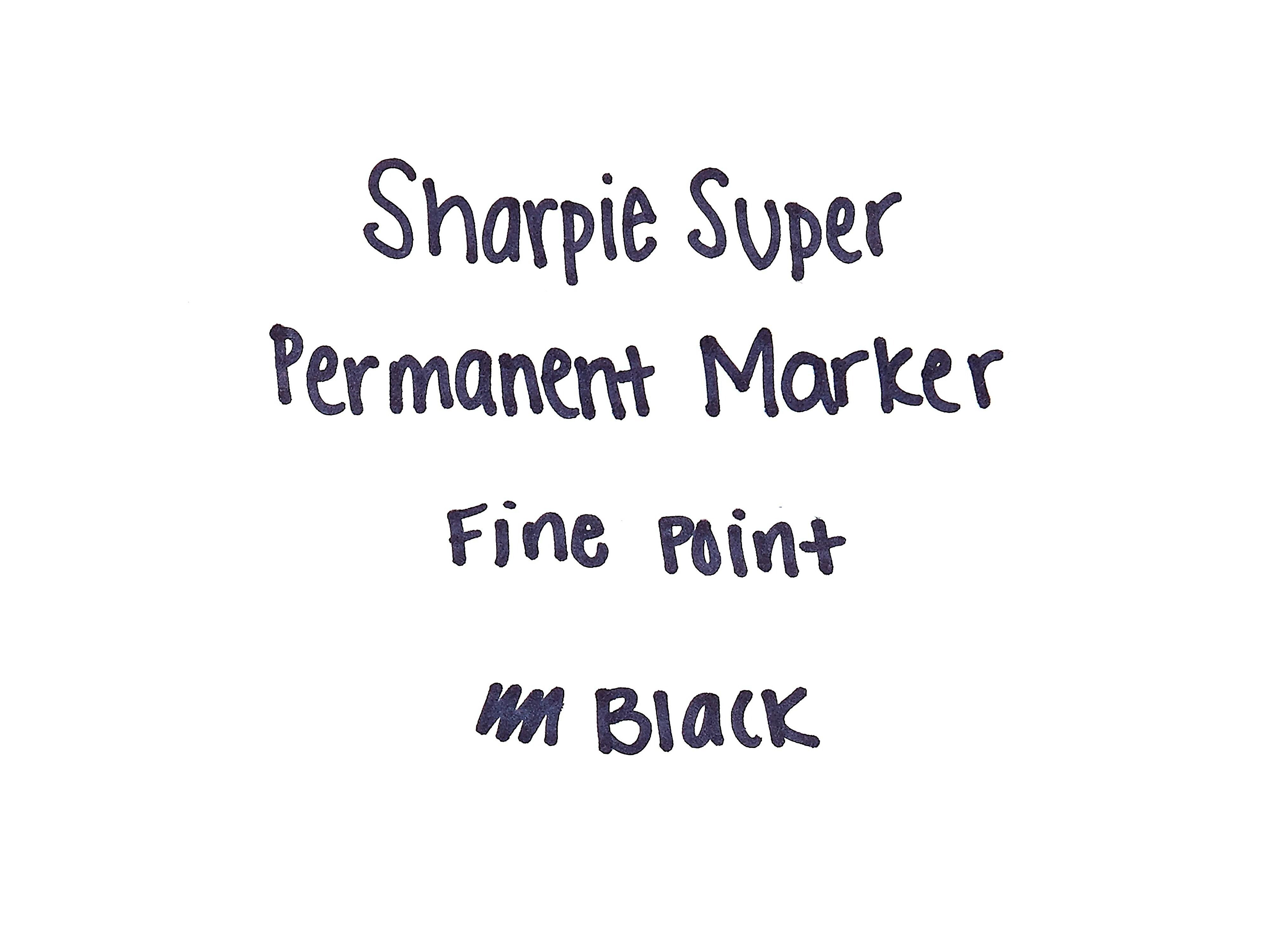 Sharpie Super Permanent Markers, Fine Tip, Black, 6/Pack