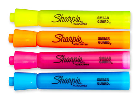 Sharpie Tank Highlighter, Chisel Tip, Assorted, 6/Pack