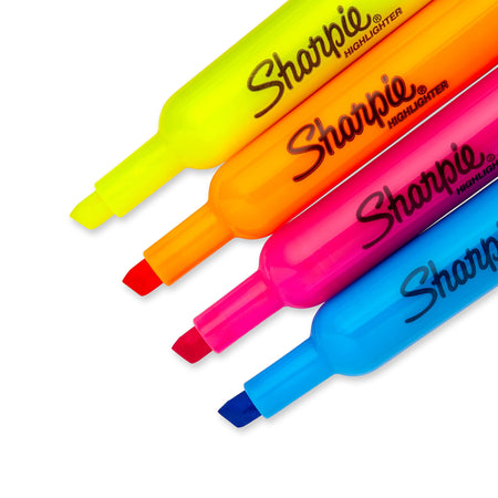 Sharpie Tank Highlighter, Chisel Tip, Assorted, 6/Pack