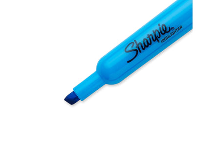 Sharpie Tank Highlighter, Chisel Tip, Fluorescent Blue, Dozen