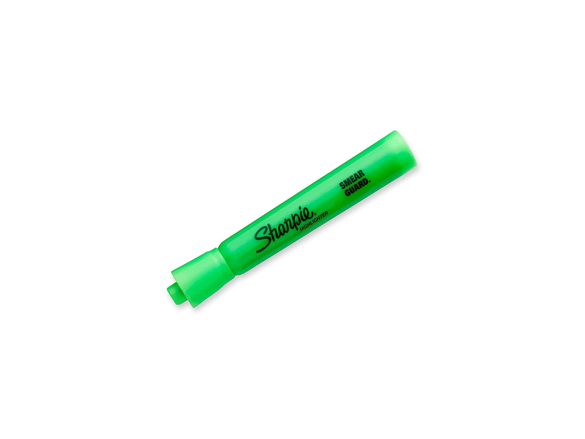 Sharpie Tank Highlighter, Chisel Tip, Fluorescent Green