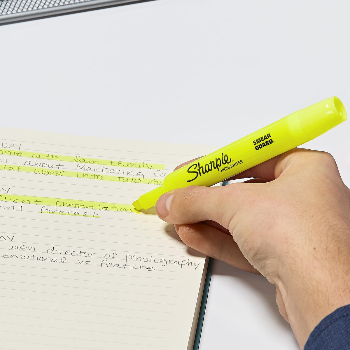 Sharpie Tank Highlighter, Chisel Tip, Fluorescent Yellow, 36/Pack