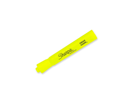 Sharpie Tank Highlighter, Chisel Tip, Fluorescent Yellow, Dozen