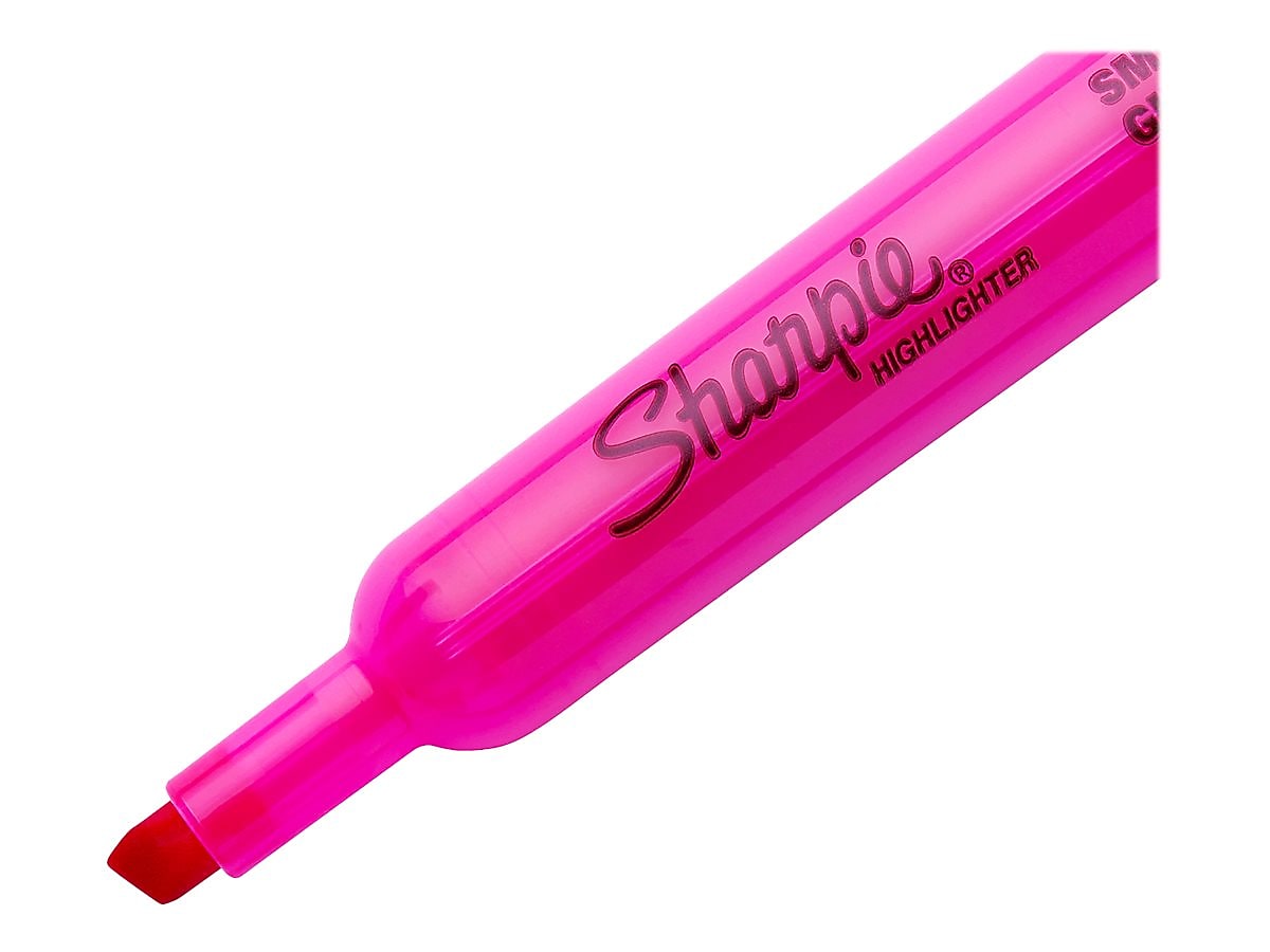 Sharpie Tank Highlighter, Chisel Tip, Pink, Dozen