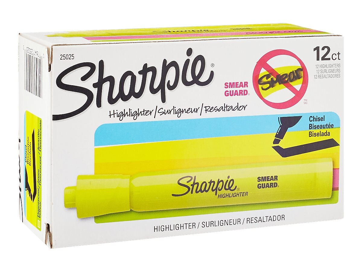 Sharpie Tank Highlighter, Chisel Tip, Yellow