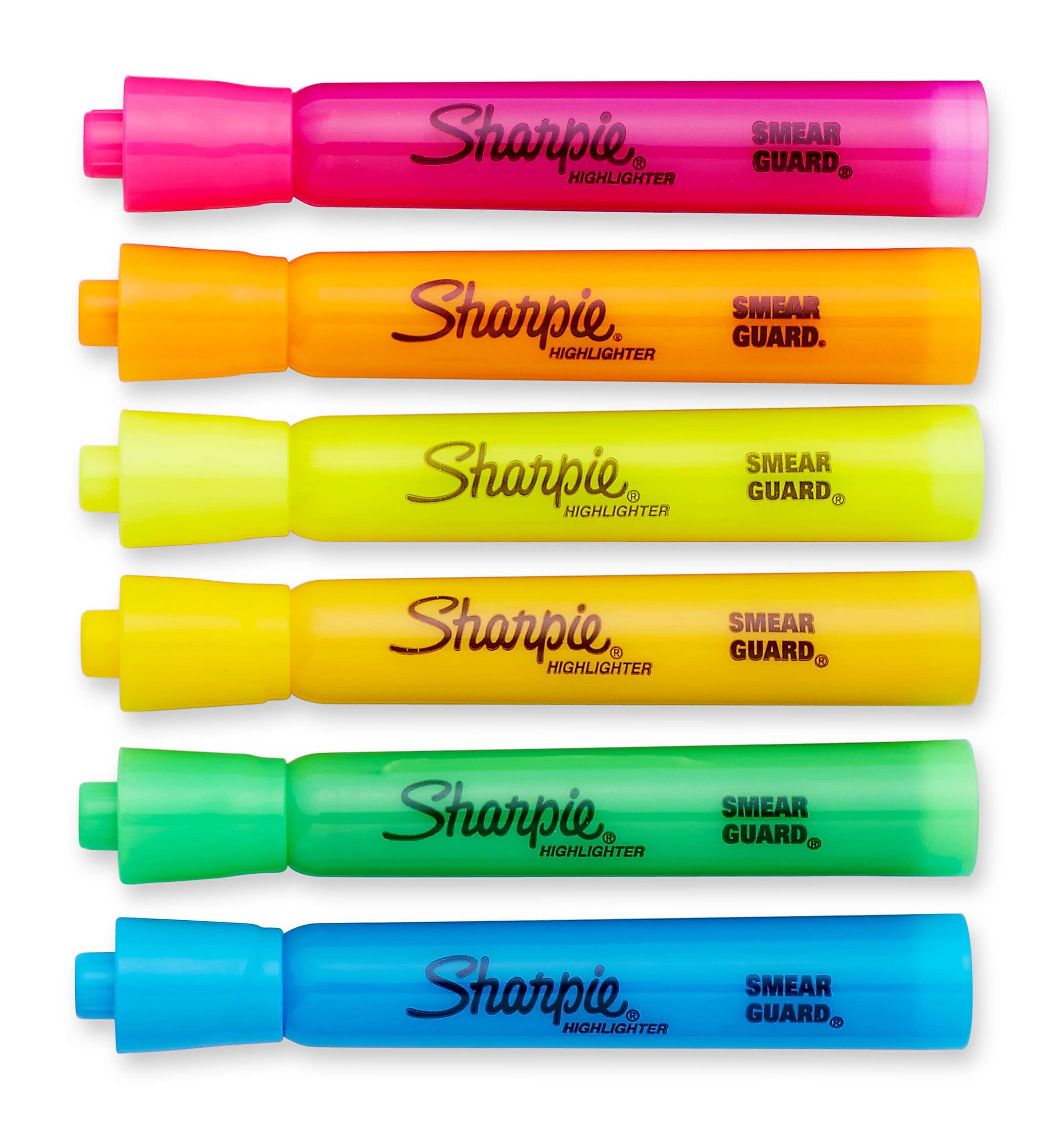 Sharpie Tank Highlighters, Chisel Tip, Assorted Fluorescent, 20/Pack