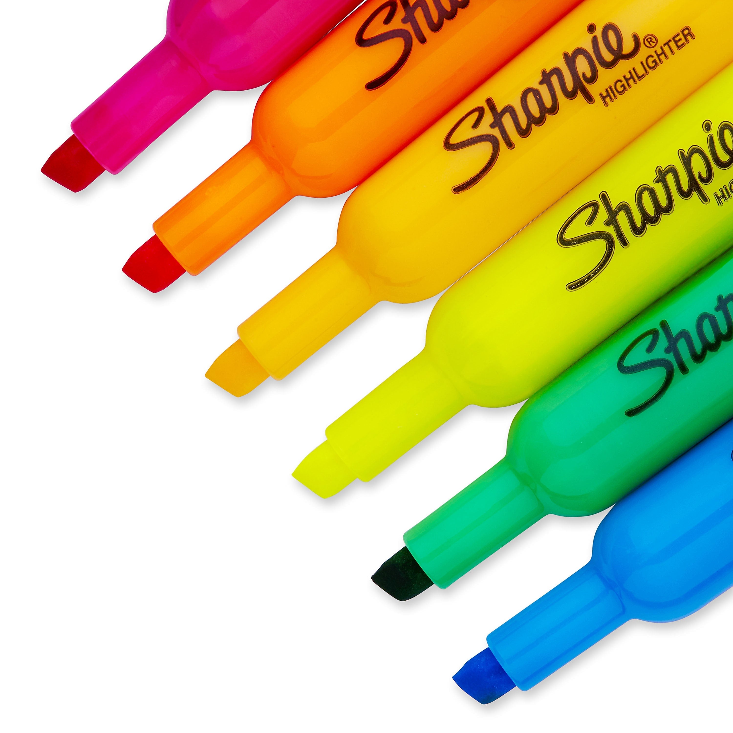 Sharpie Tank Highlighters, Chisel Tip, Assorted Fluorescent, 20/Pack
