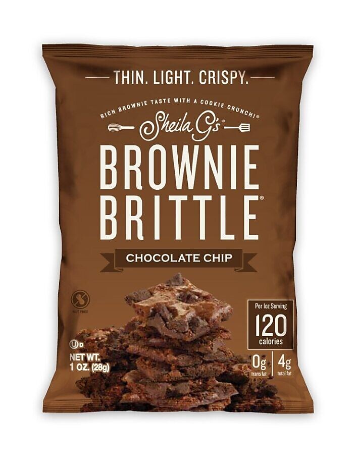 Sheila G's Chocolate Brownie Brittle Chips Crisps, 1 oz., 6 Bags/Pack