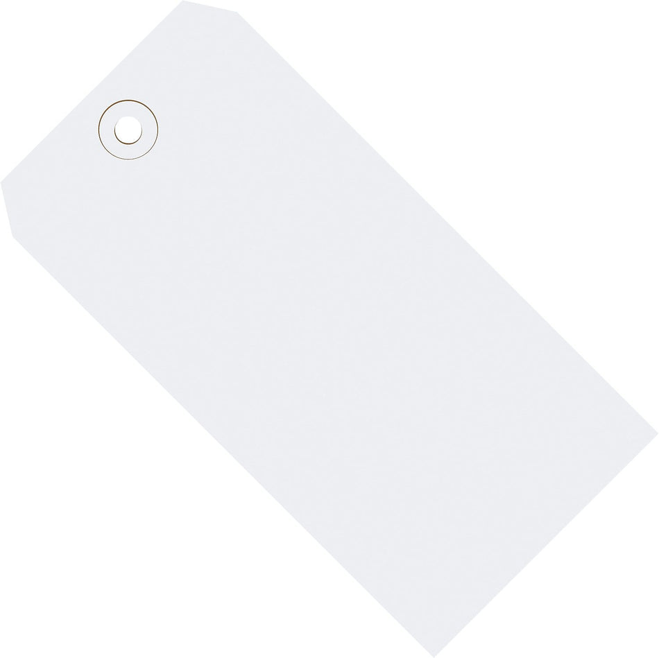 Shipping Tags, #5, 4 3/4" x 2 3/8", White, 1000/Case