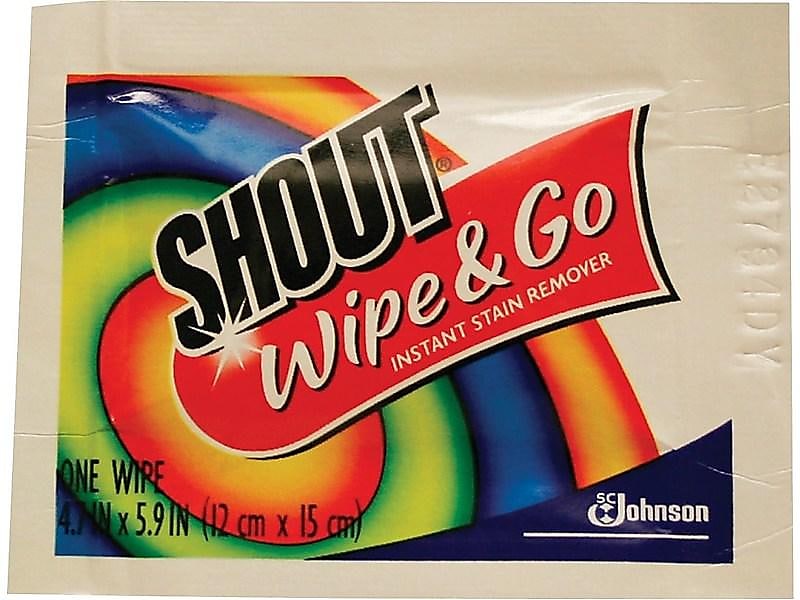 Shout Laundry Stain Remover Wipes, 80/Box