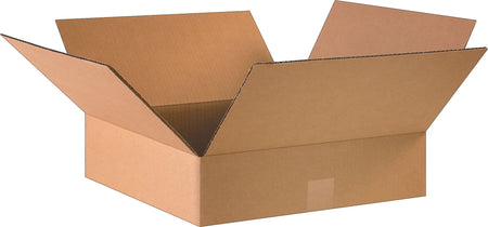 SI Products 16" x 16" x 4" Shipping Boxes, 32 ECT, Kraft, 25/Bundle