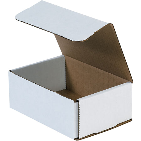 SI Products Corrugated Mailers, 6 1/2" x 4 1/2" x 2 1/2", White, 50/Bundle