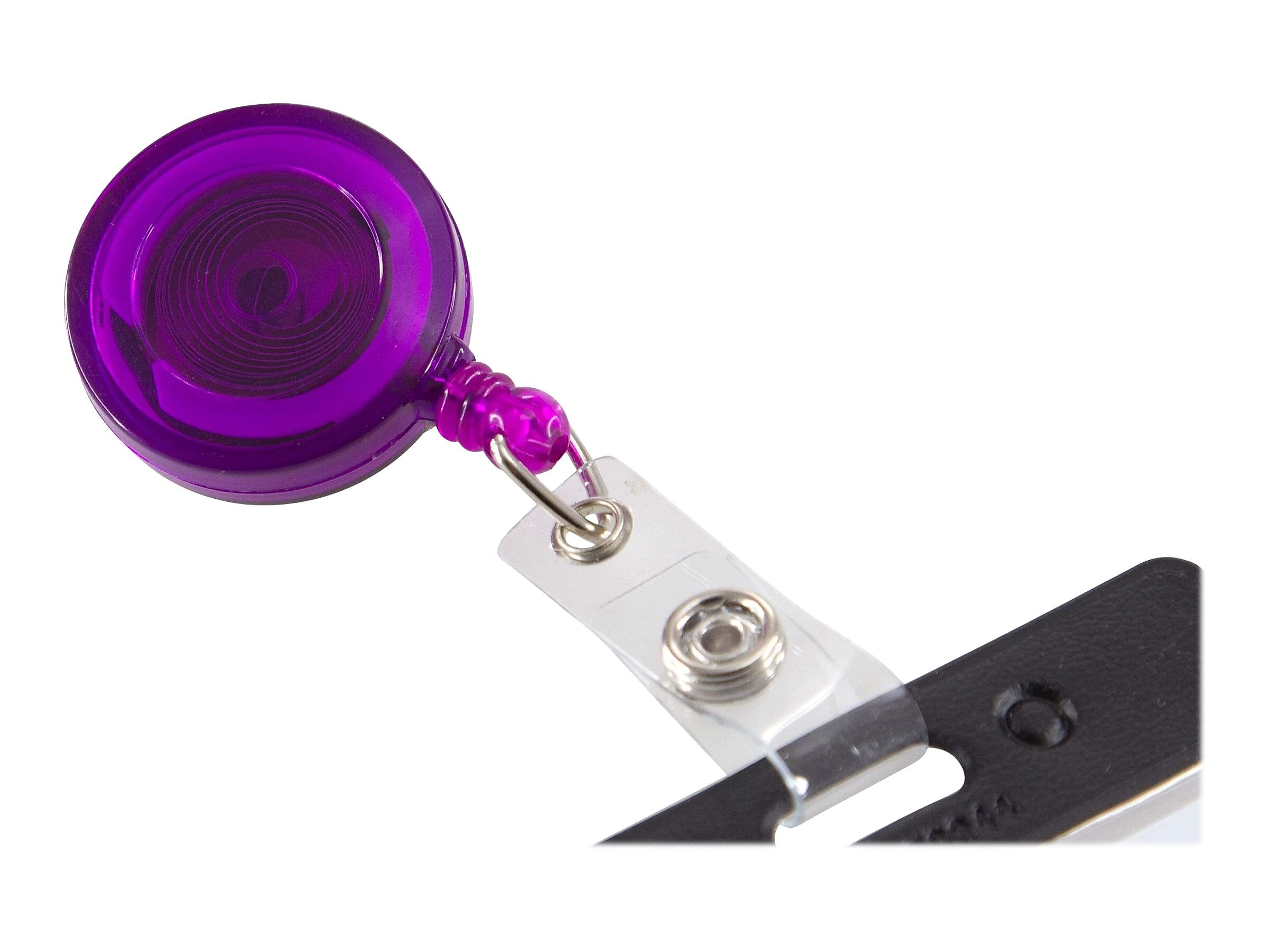 SICURIX Badge Reels, Assorted Colors, 4/Pack