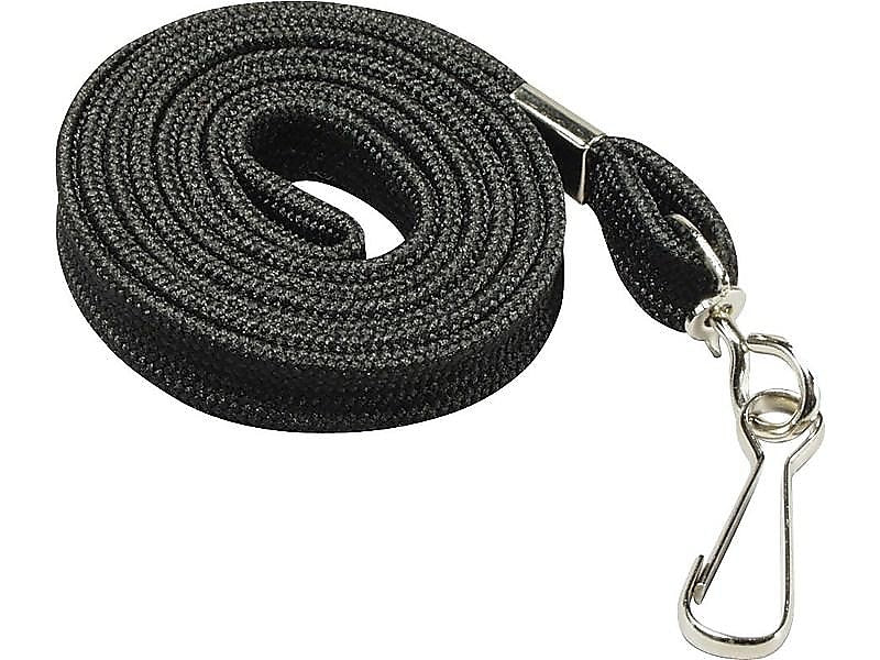 SICURIX Lanyards, Black, 100/Pack