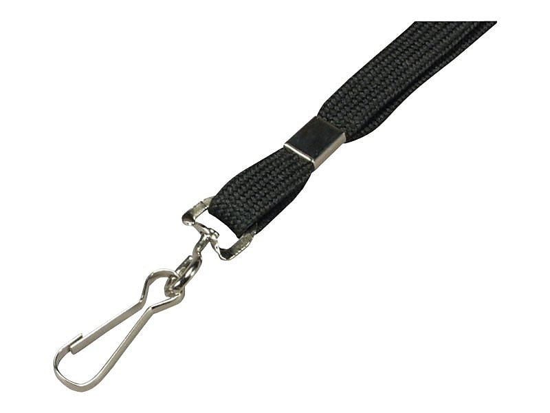 SICURIX Lanyards, Black, 100/Pack