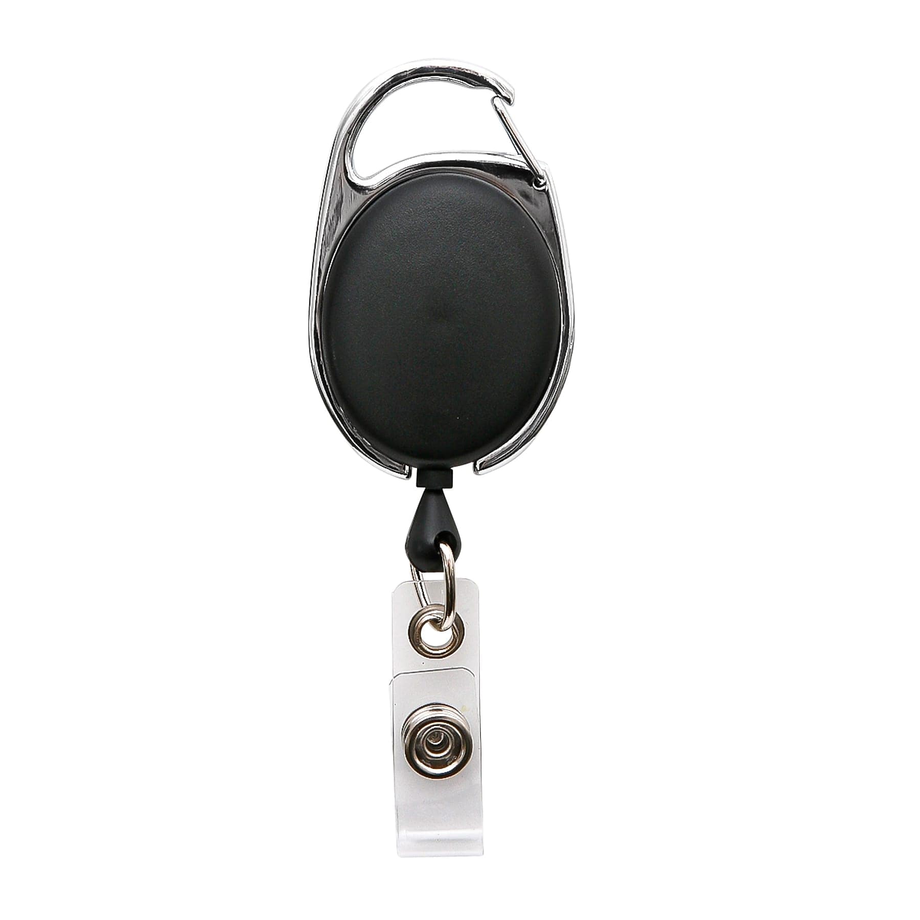 Sicurix Quick Clip ID Badge Reel, Oval, Black