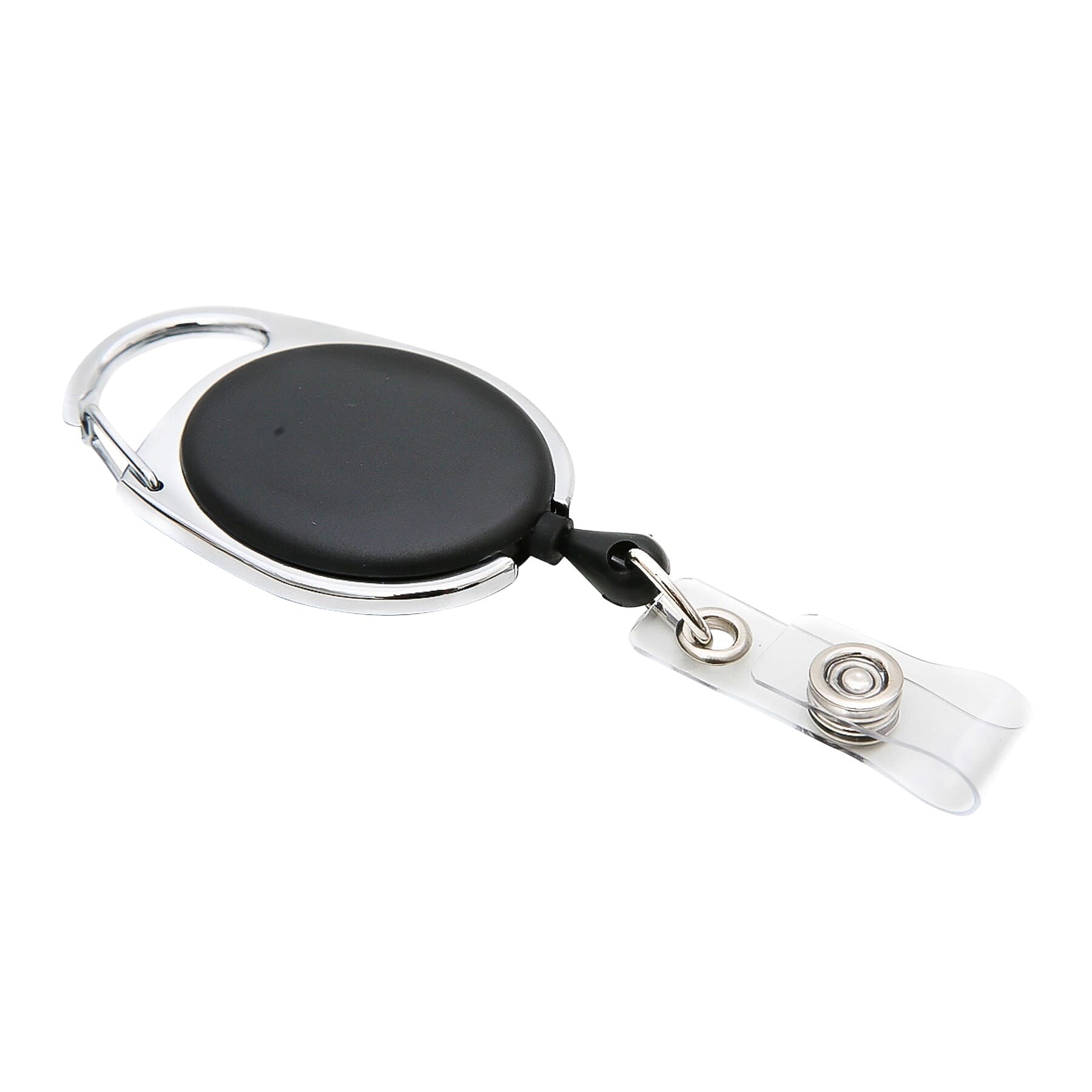 Sicurix Quick Clip ID Badge Reel, Oval, Black