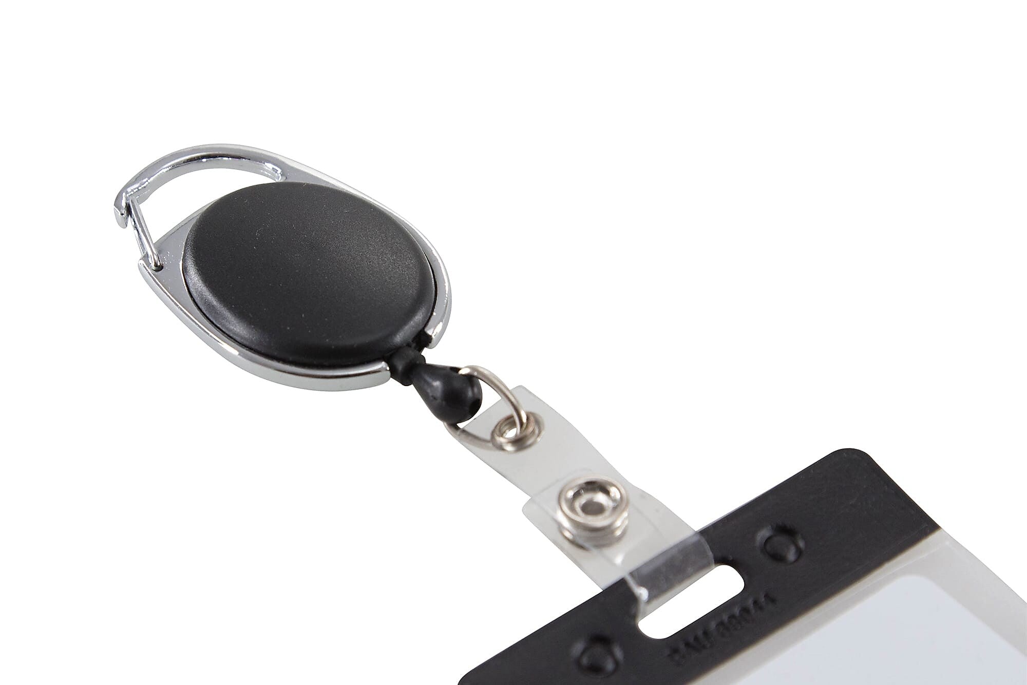 Sicurix Quick Clip ID Badge Reel, Oval, Black
