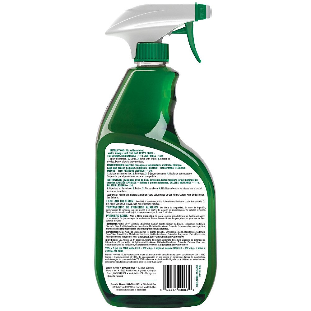 Simple Green Industrial Cleaner and Degreaser, Concentrated, Sassafras Scent, 24 oz.