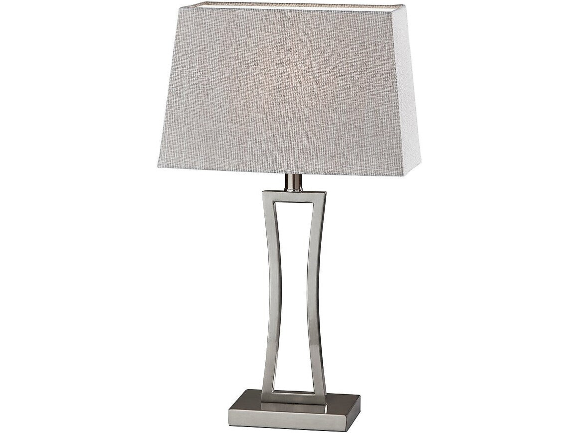 Simplee Adesso Camila Table Lamp, Brushed Steel, 2/Pack