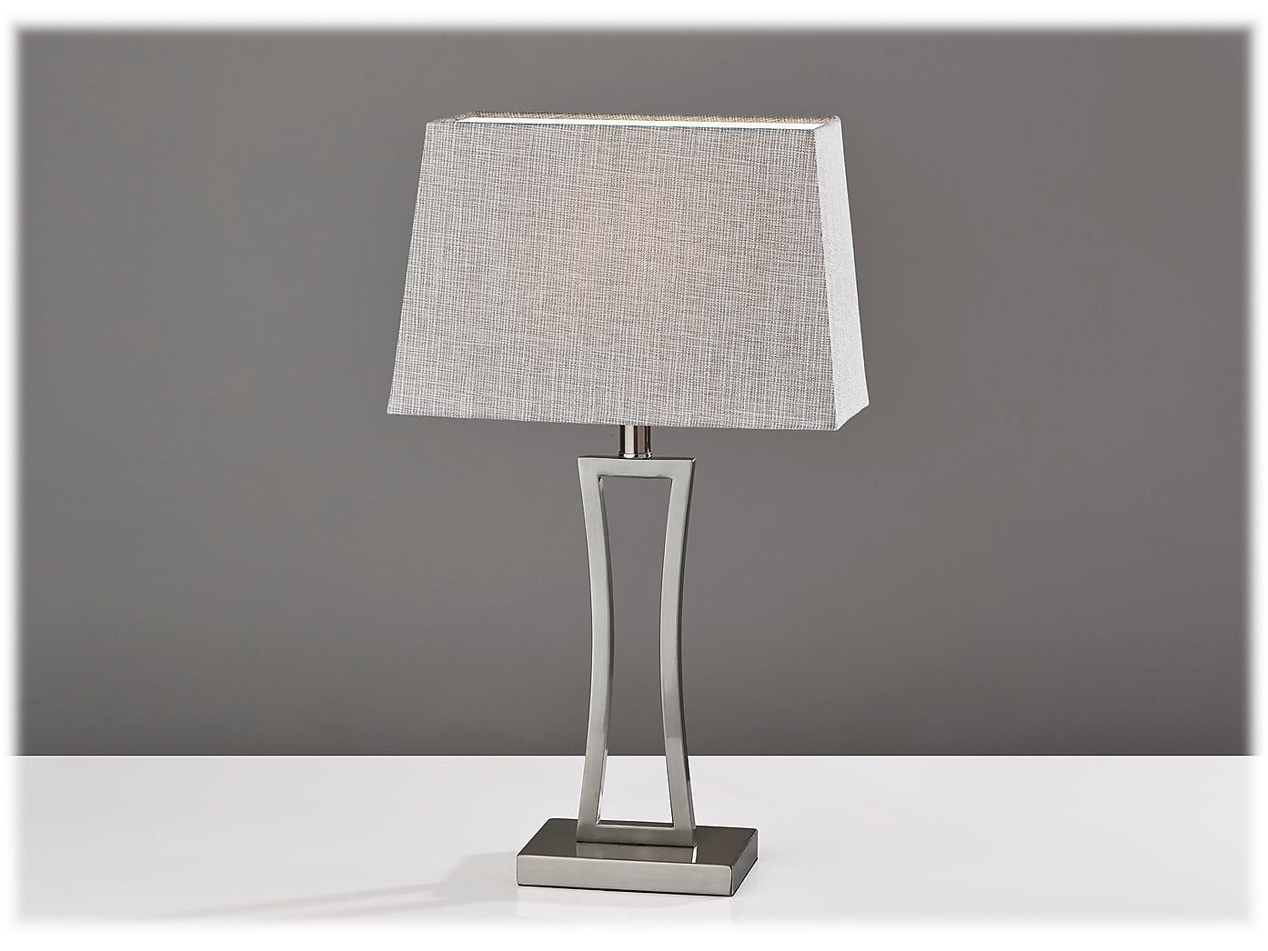 Simplee Adesso Camila Table Lamp, Brushed Steel, 2/Pack