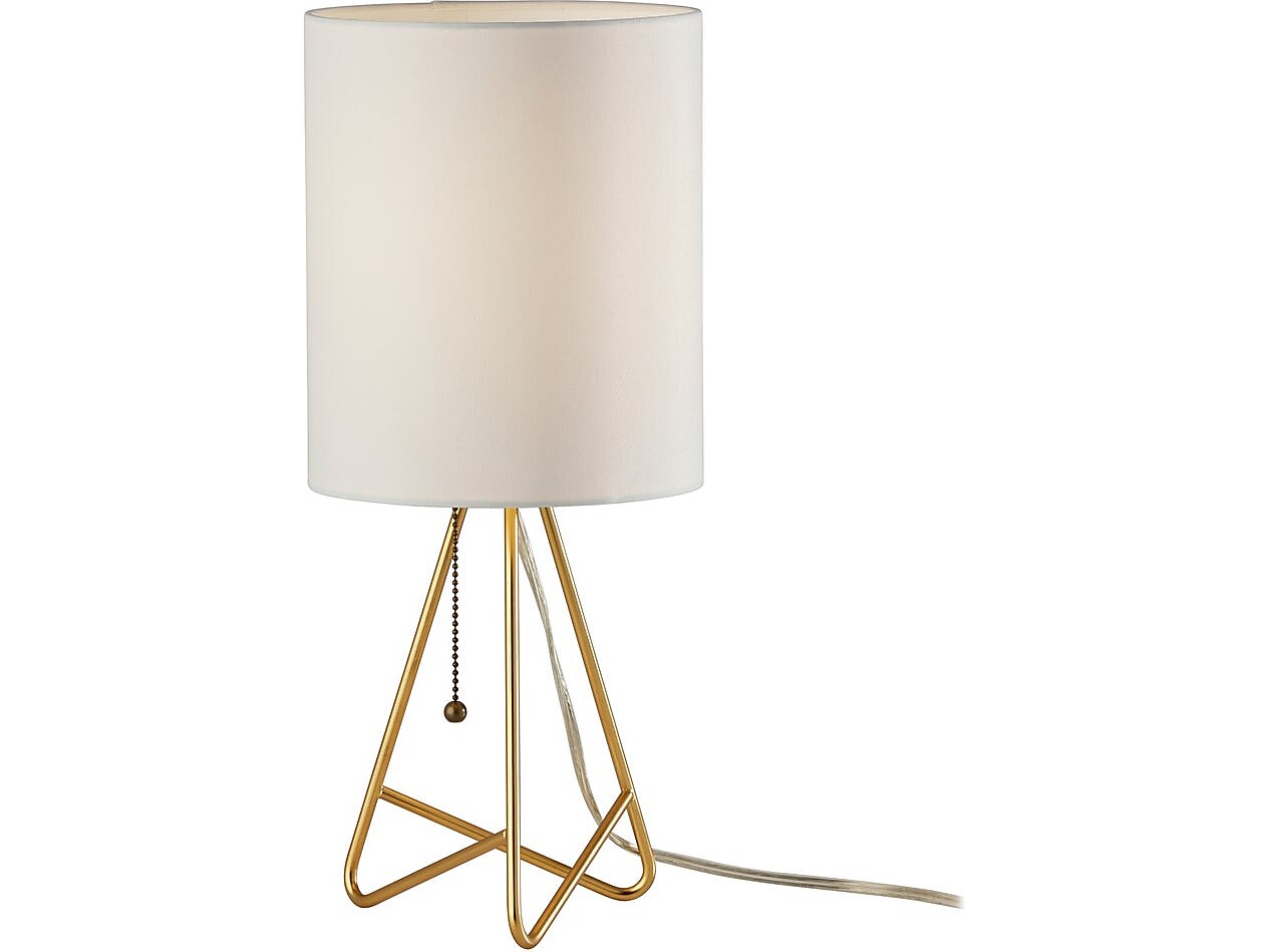 Simplee Adesso Nell Incandescent Table Lamp, Antique Brass