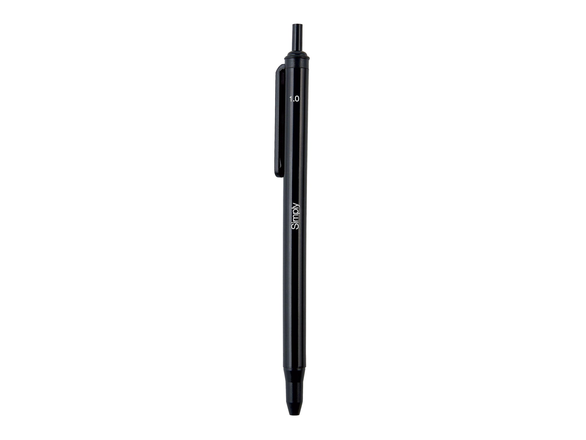 Simply Retractable Ballpoint Pens, Medium Point, Black Ink, Dozen