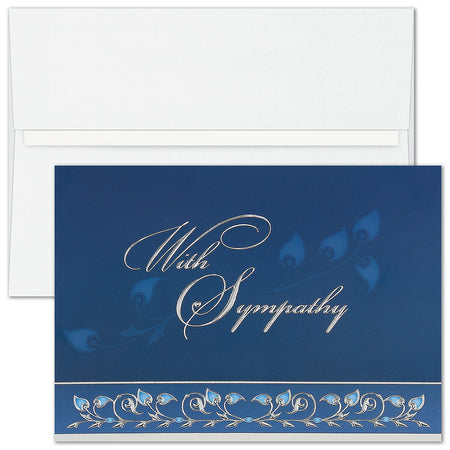 "Sincerest Sympathy" Card w/ Unlined White Envelope, 25/BX