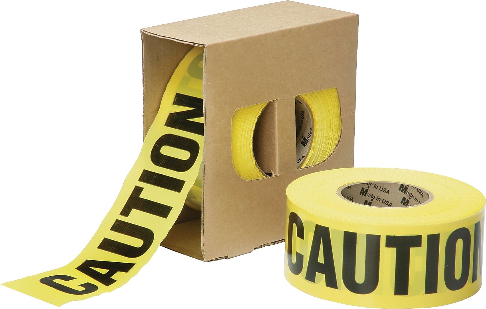 Skilcraft CAUTION Barricade Tape - 1000 ft Long Yellow Polypropylene Tape