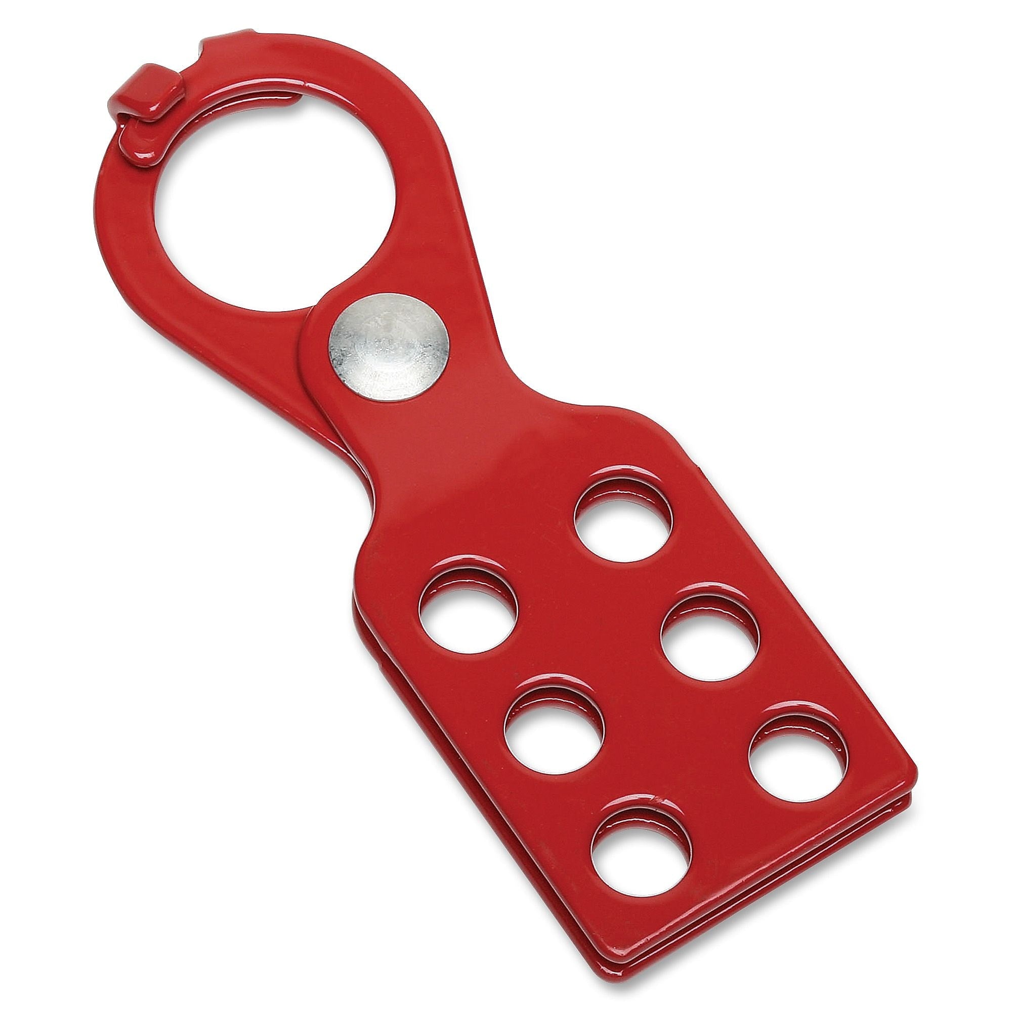 SKILCRAFT Lockout/Tagout Hasp, Heavy Duty, Pry Resistant, Steel, Red ...