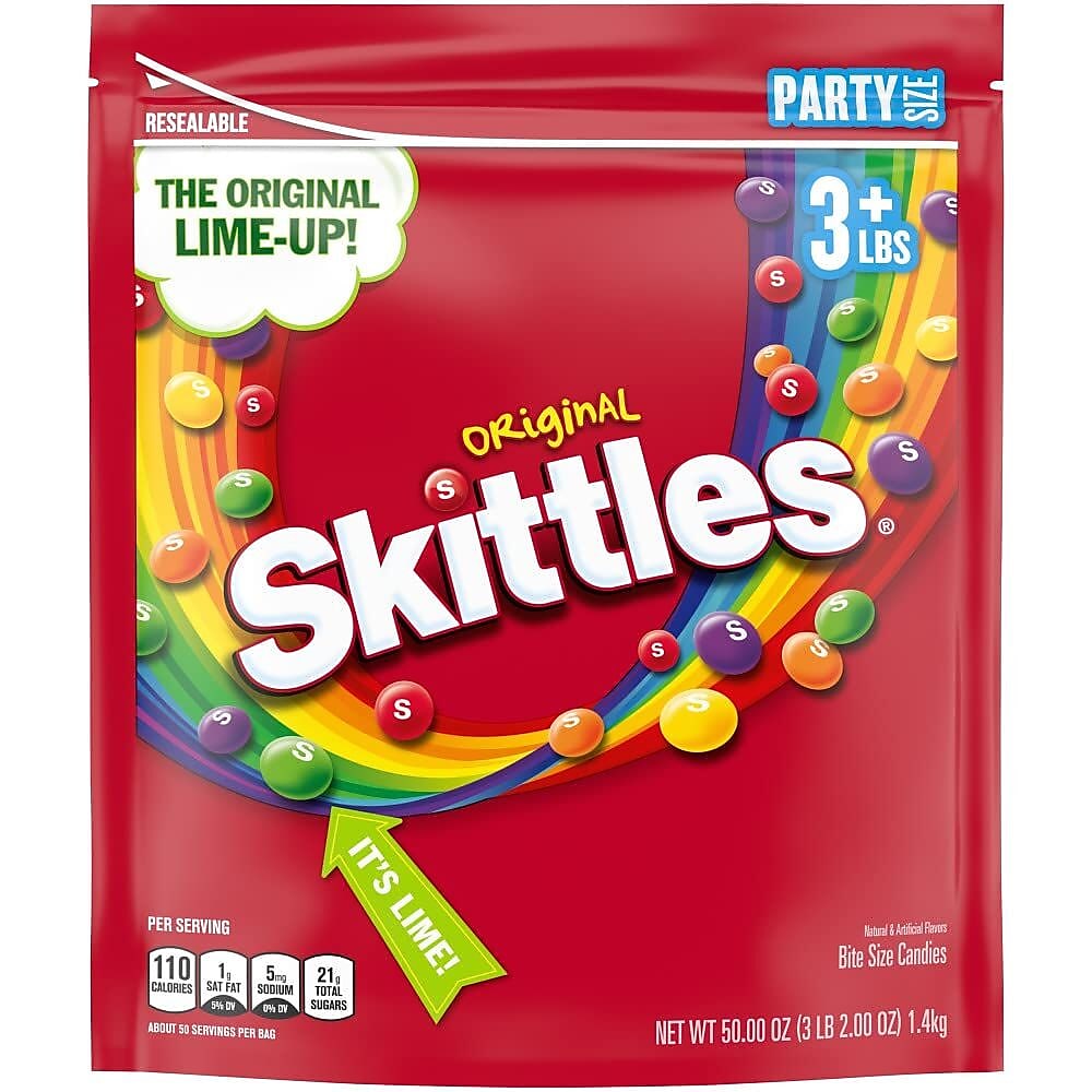 Skittles Original Fruit Flavored Candy, 50 oz.