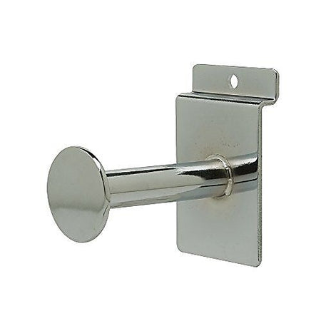 Slatwall Single Garment Hook, Chrome, 3", Each