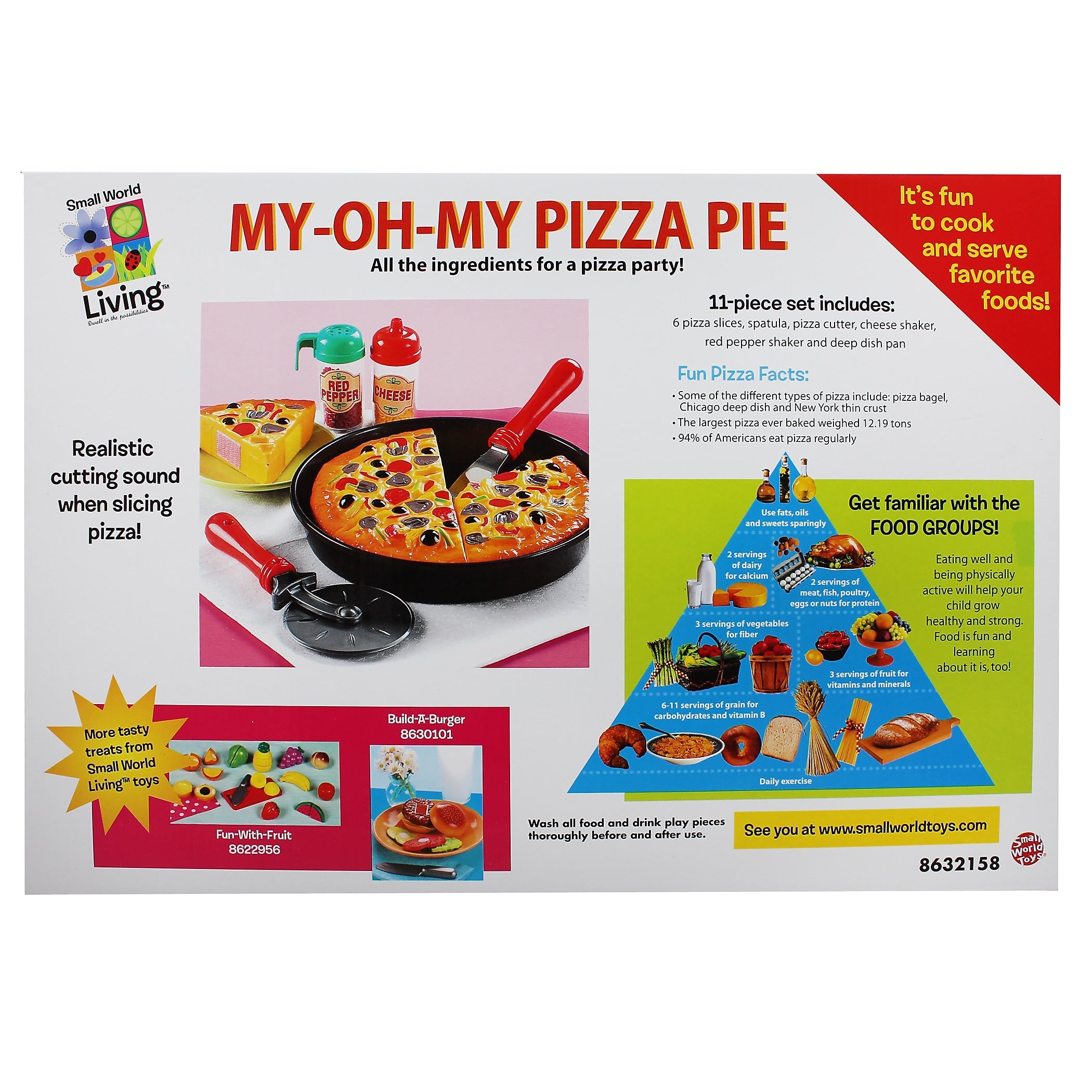 Small World Toys My Oh My Pizza Pie, 11 Piece Set