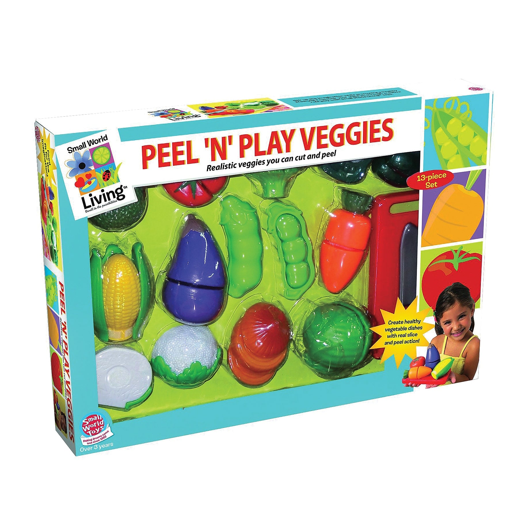 SMALL WORLD TOYS® Peel 'N' Play Veggies, 13 Piece Set