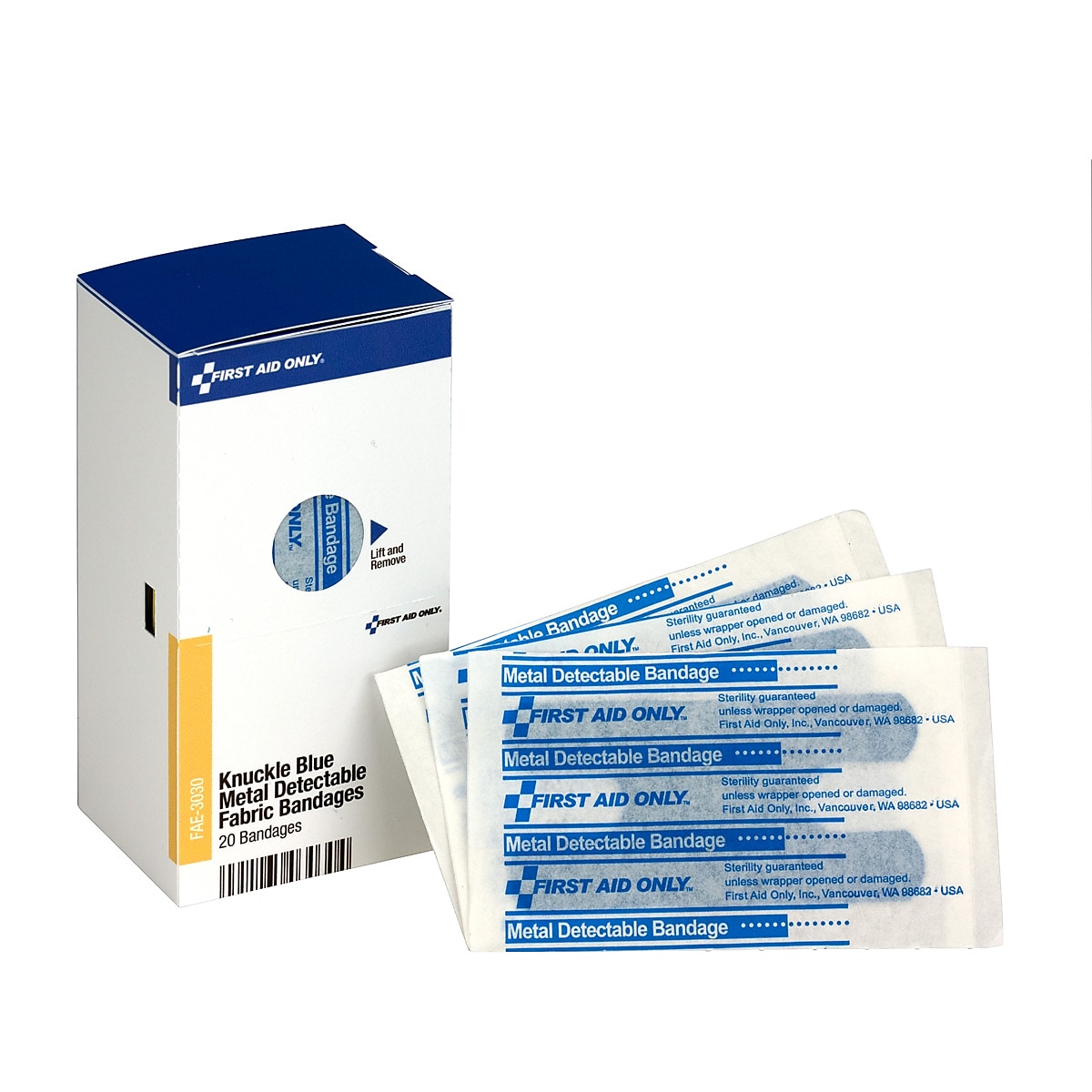 SmartCompliance Knuckle Metal Detectable Fabric Bandages, 1.5