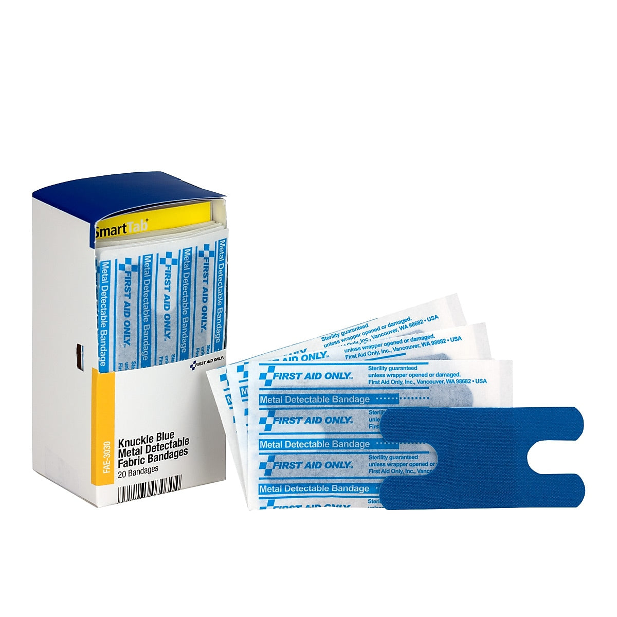 SmartCompliance Knuckle Metal Detectable Fabric Bandages, 1.5