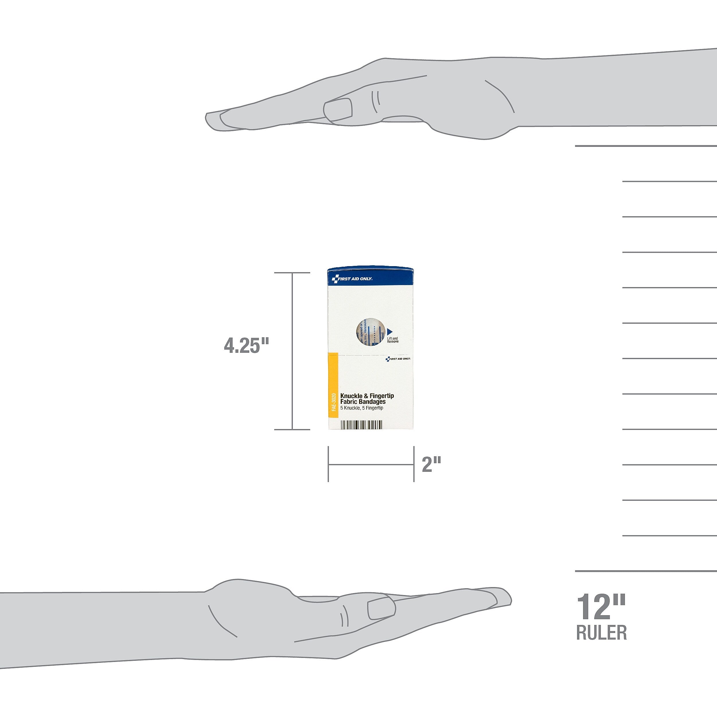 SmartCompliance Refill, Knuckle & Fingertip Fabric Adhesive Bandages, 10/Box
