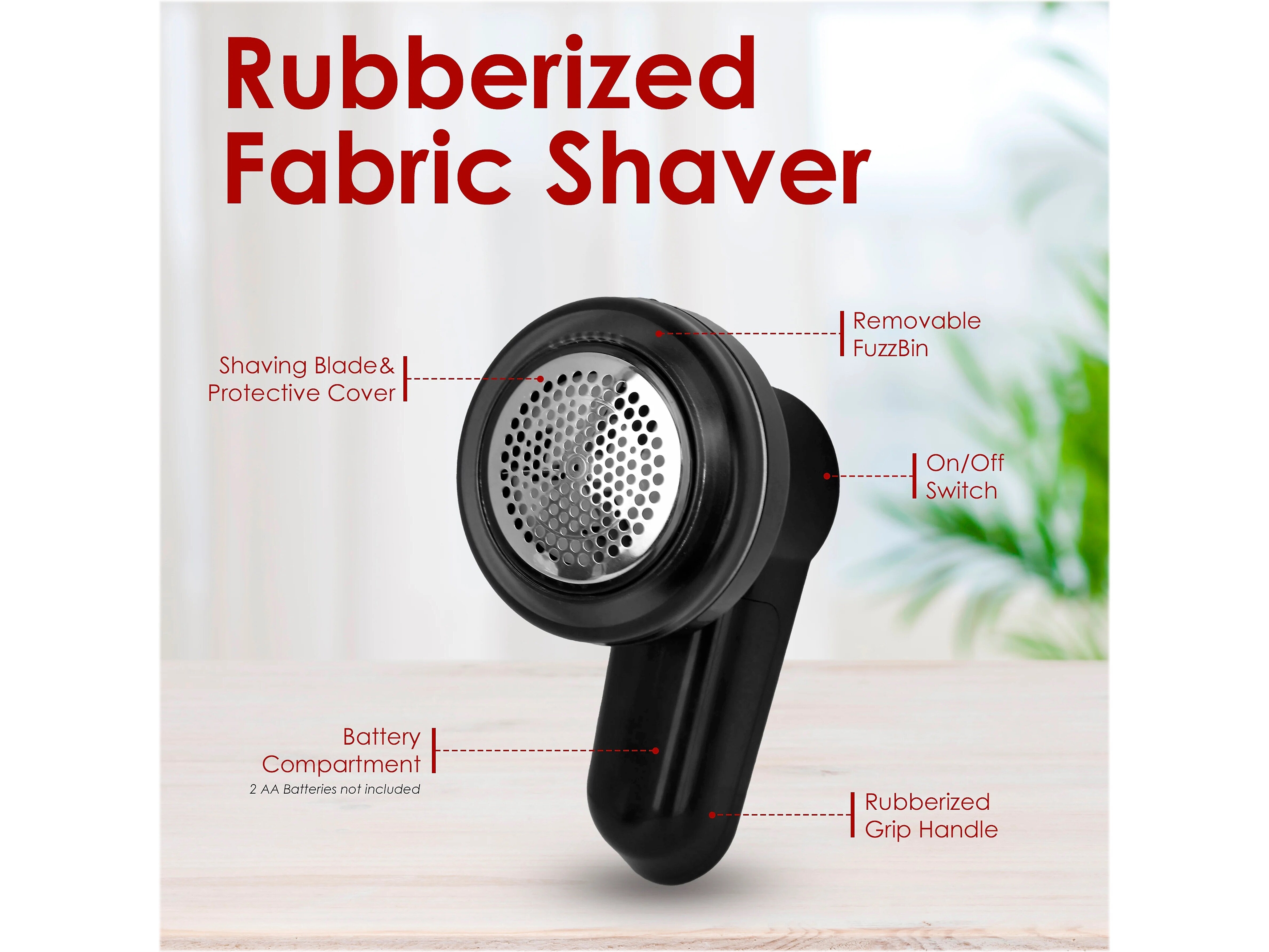 Smartek Lint and Fuzz Remover Fabric Shaver, Black